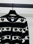 Heart Pattern Button Cardigan