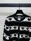 Heart Pattern Button Cardigan