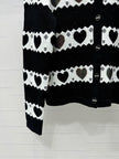 Heart Pattern Button Cardigan