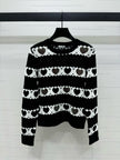 Heart Pattern Knit Sweater