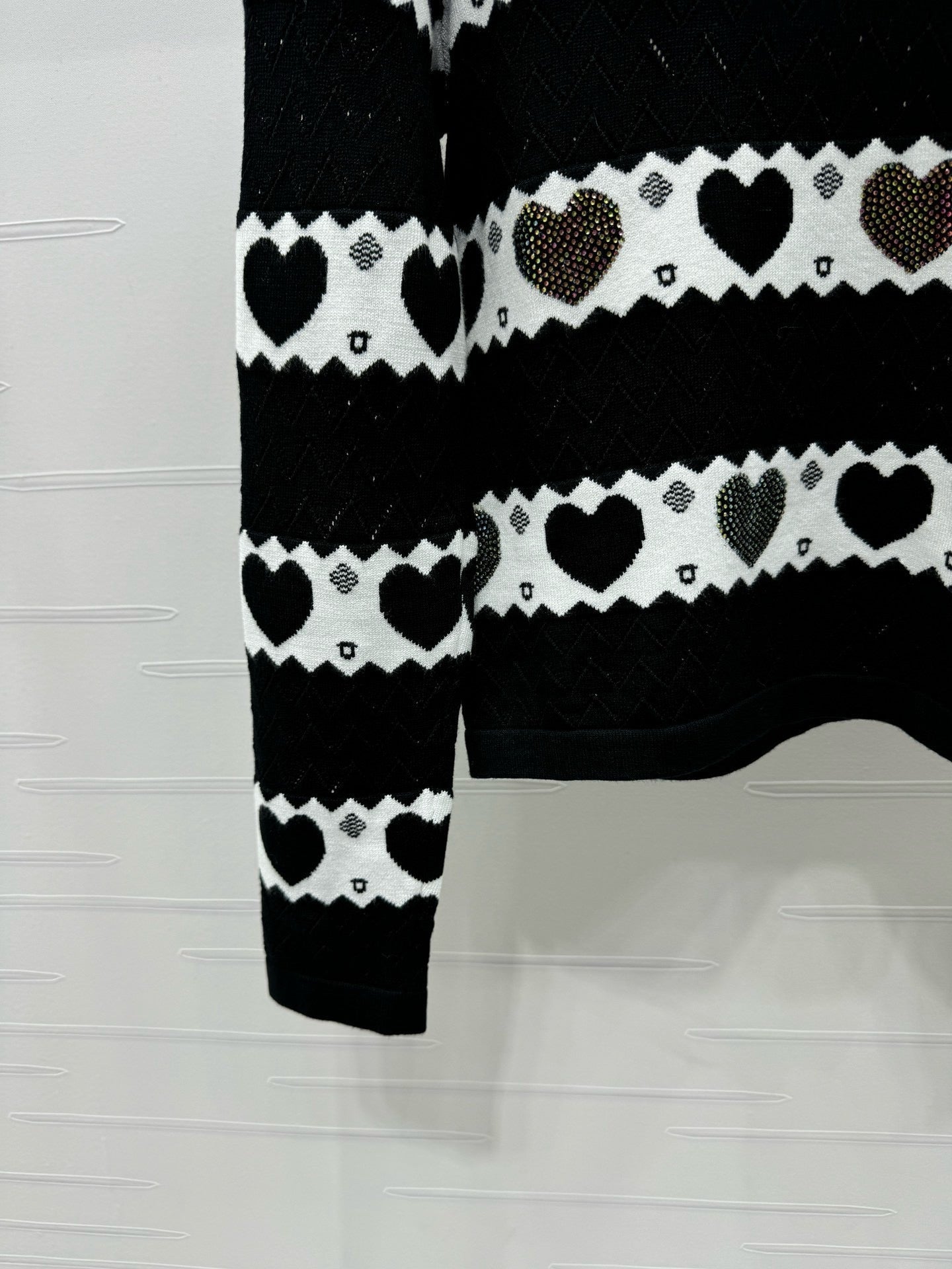 Heart Pattern Knit Sweater