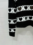 Heart Pattern Knit Sweater