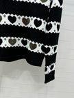 Heart Pattern Knit Sweater