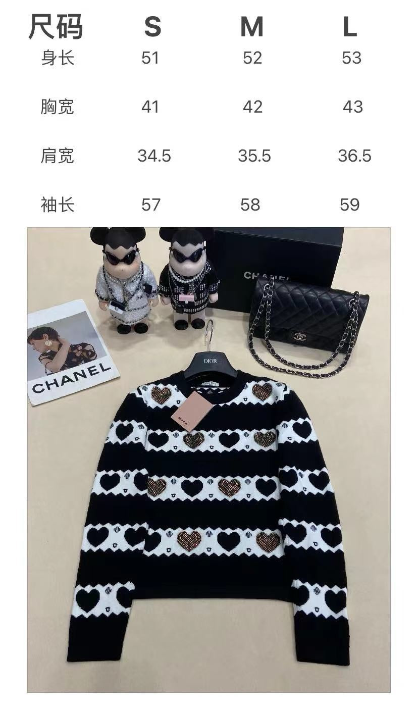 Heart Pattern Knit Sweater