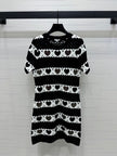 Heart Pattern Knit Mini Dress