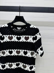 Heart Pattern Knit Mini Dress