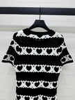 Heart Pattern Knit Mini Dress