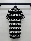 Heart Pattern Knit Mini Dress