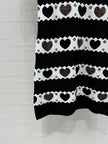 Heart Pattern Knit Mini Dress