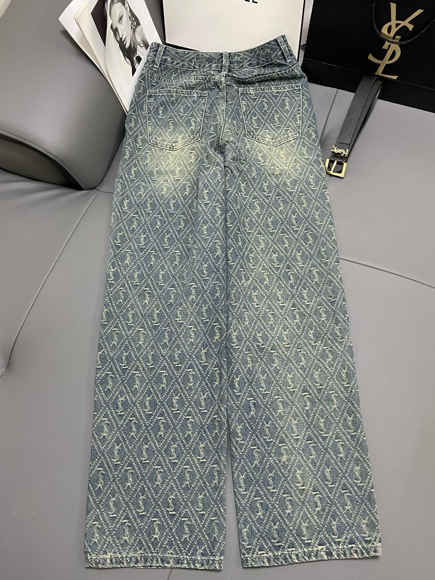 Monogram Wide-Leg Denim