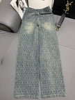 Monogram Wide-Leg Denim