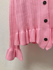 Ruffle Hem Knit Cardigan