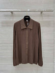 Cable Knit Button-Up Polo