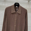 Cable Knit Button-Up Polo