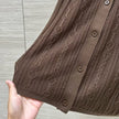 Cable Knit Button-Up Polo
