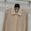 Cable Knit Button-Up Polo