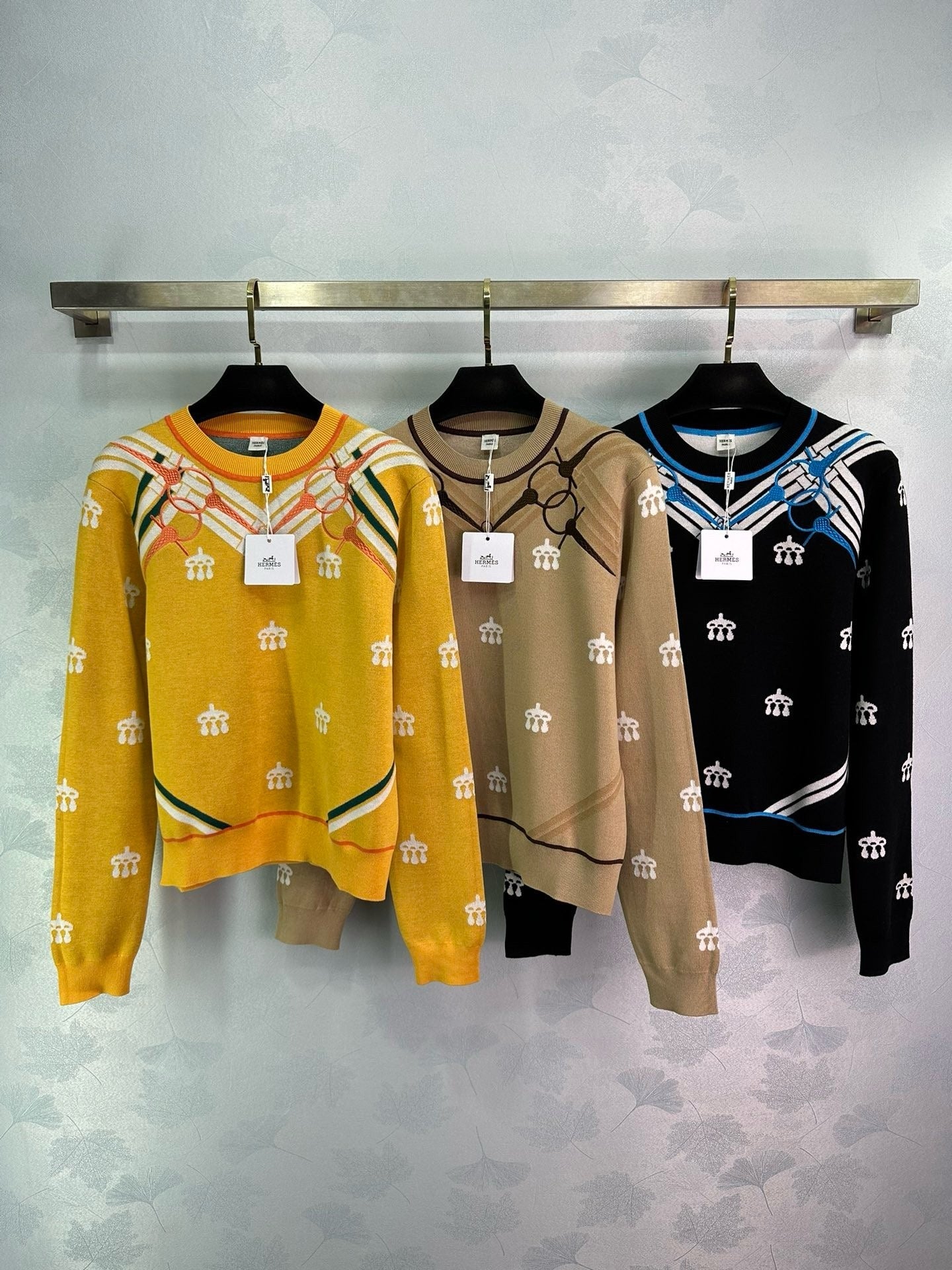 Equestrian Motif Knit Sweater
