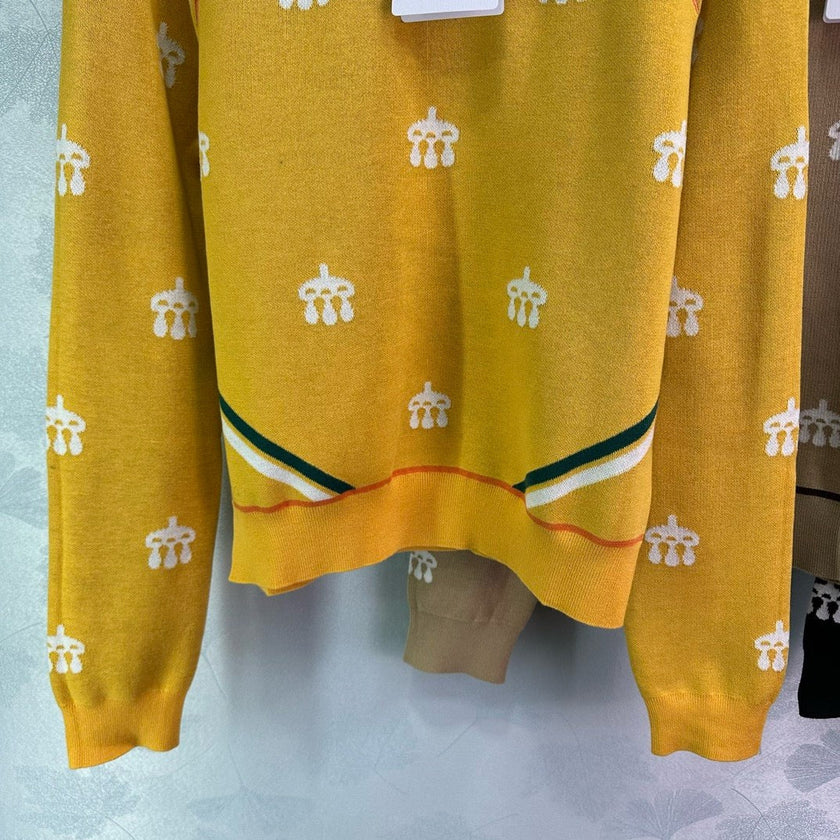 Equestrian Motif Knit Sweater