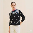 Equestrian Motif Knit Sweater