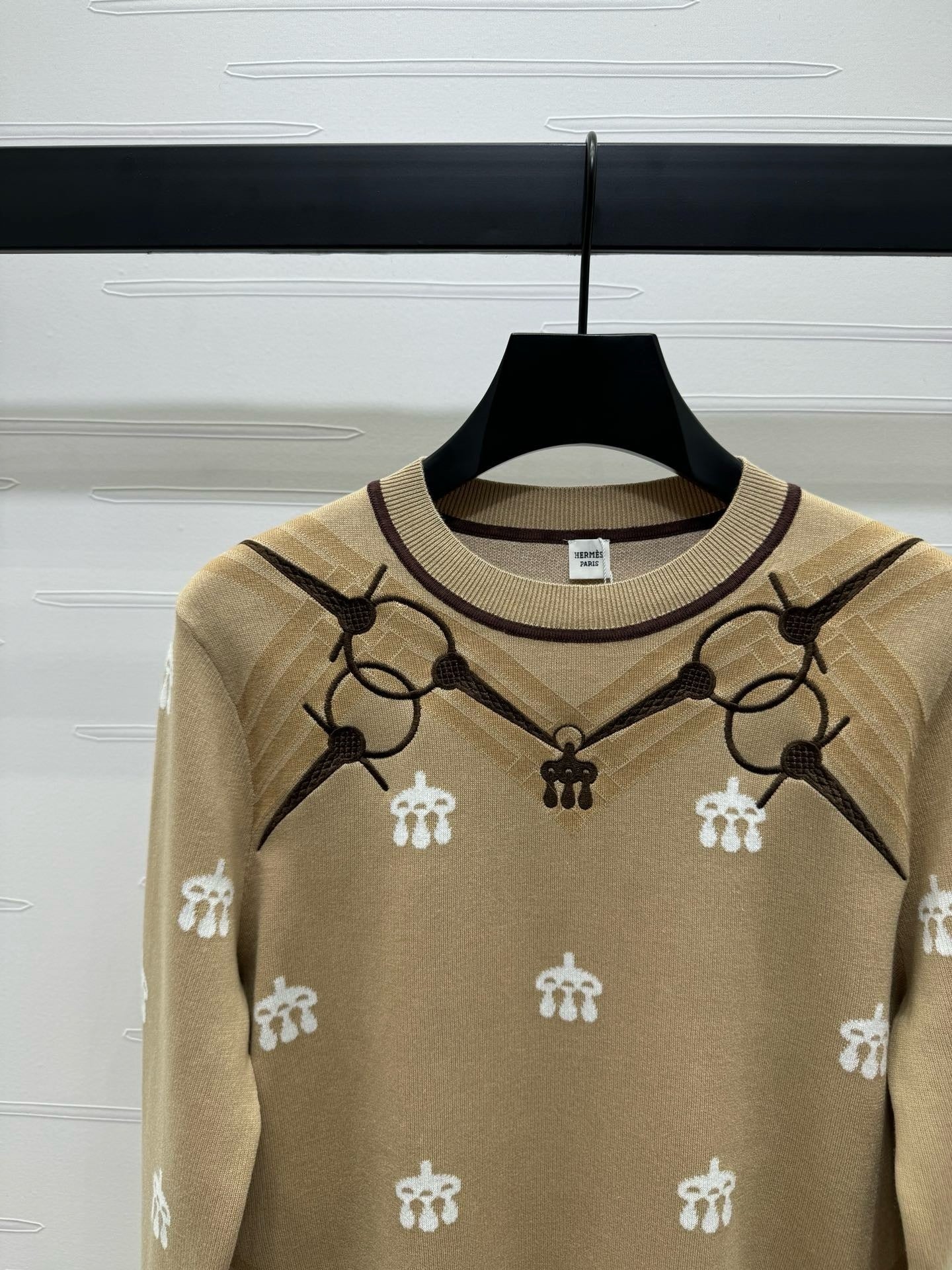 Equestrian Motif Knit Sweater