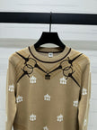 Equestrian Motif Knit Sweater