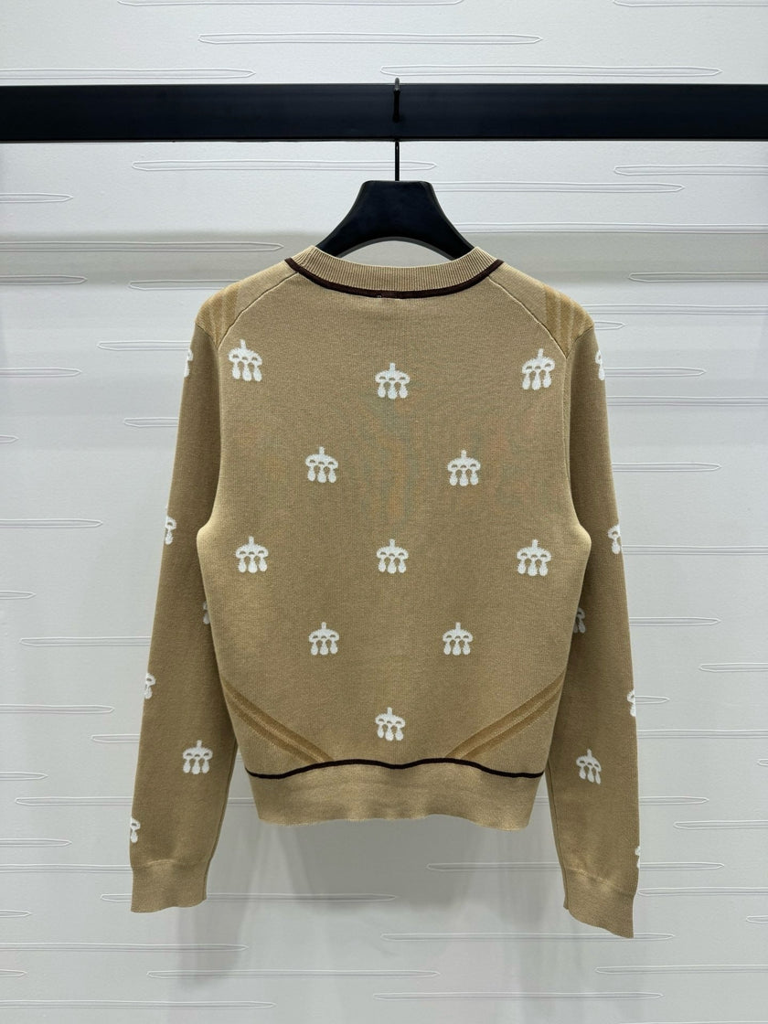 Equestrian Motif Knit Sweater