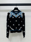 Equestrian Motif Knit Sweater