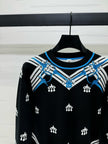 Equestrian Motif Knit Sweater