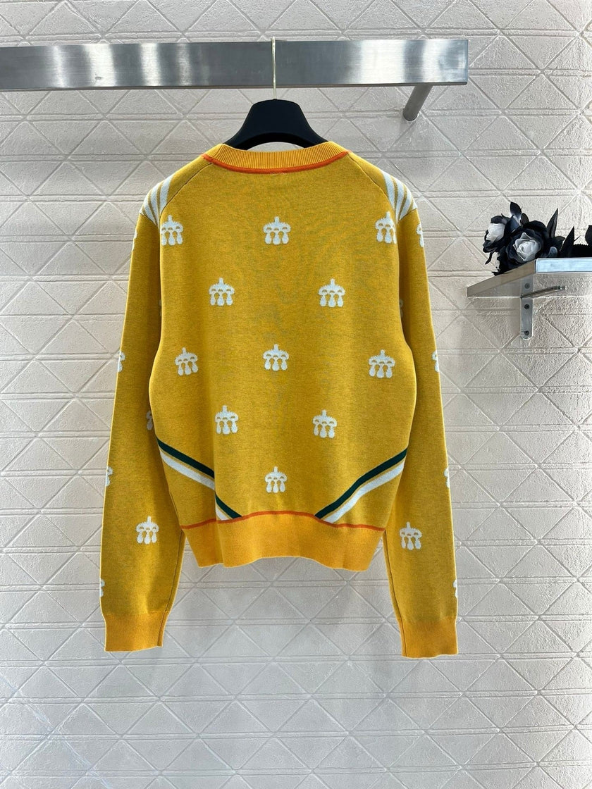 Equestrian Motif Knit Sweater