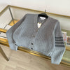 Ribbed Stripe Sleeve Cardigan