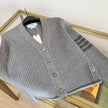 Ribbed Stripe Sleeve Cardigan