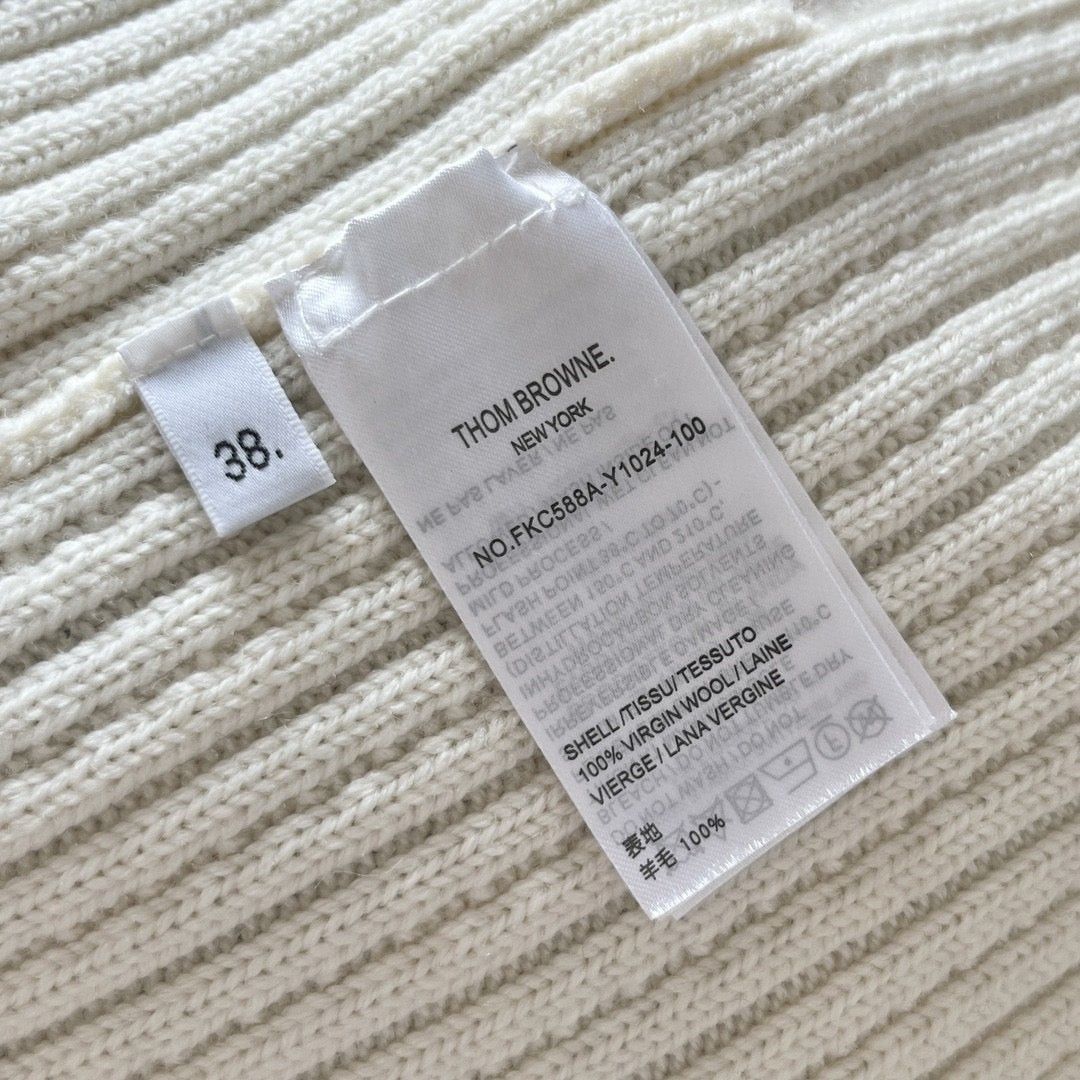Ribbed Stripe Sleeve Cardigan