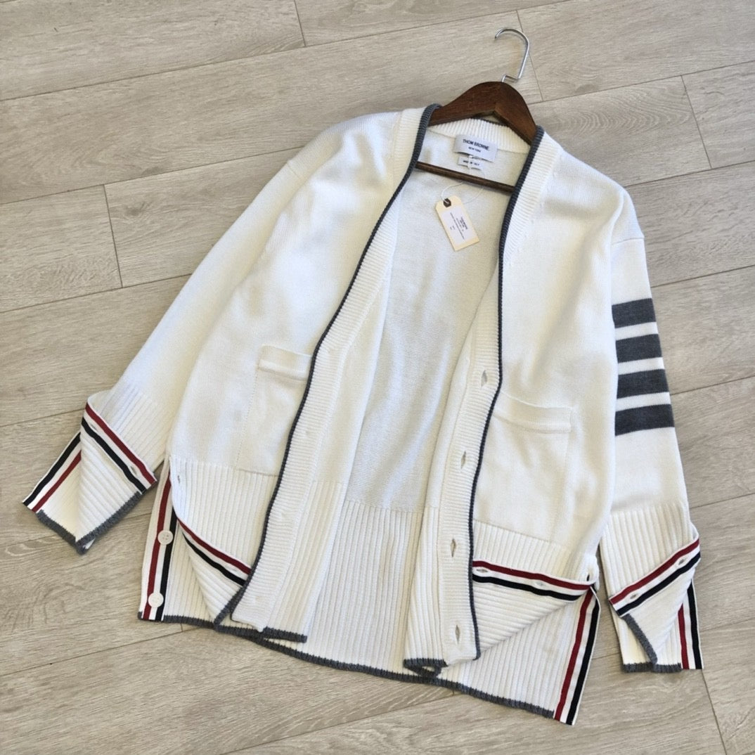 Classic Stripe Button Cardigan