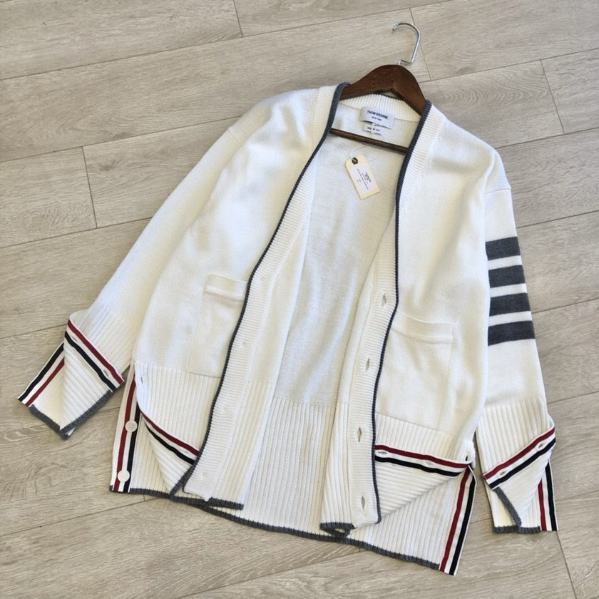 Classic Stripe Button Cardigan