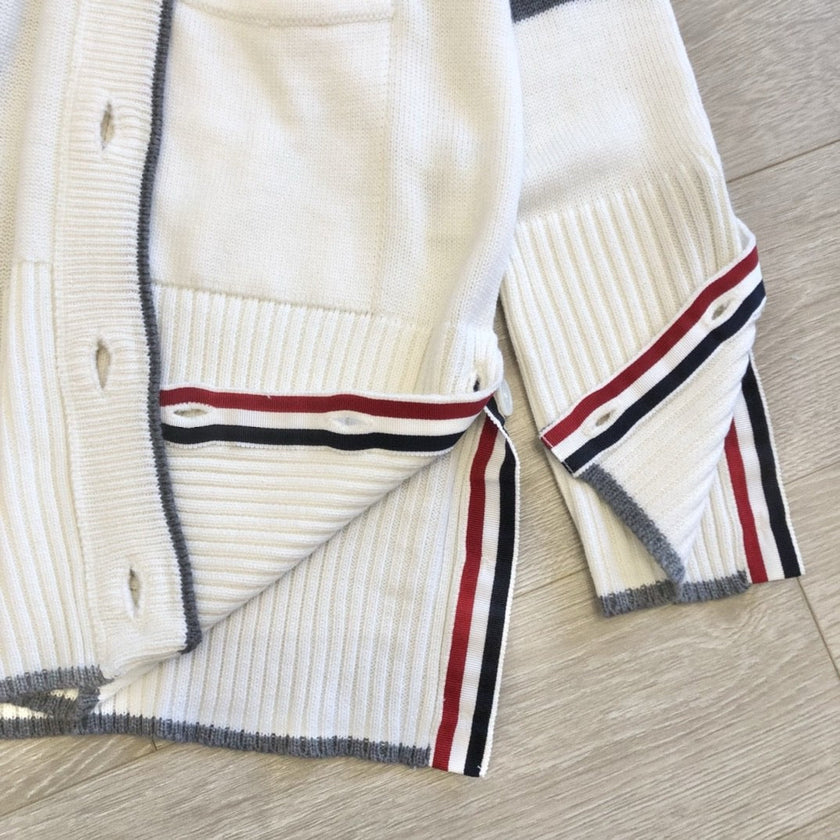 Classic Stripe Button Cardigan