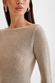 Taupe Twilight Sequin Mini Dress