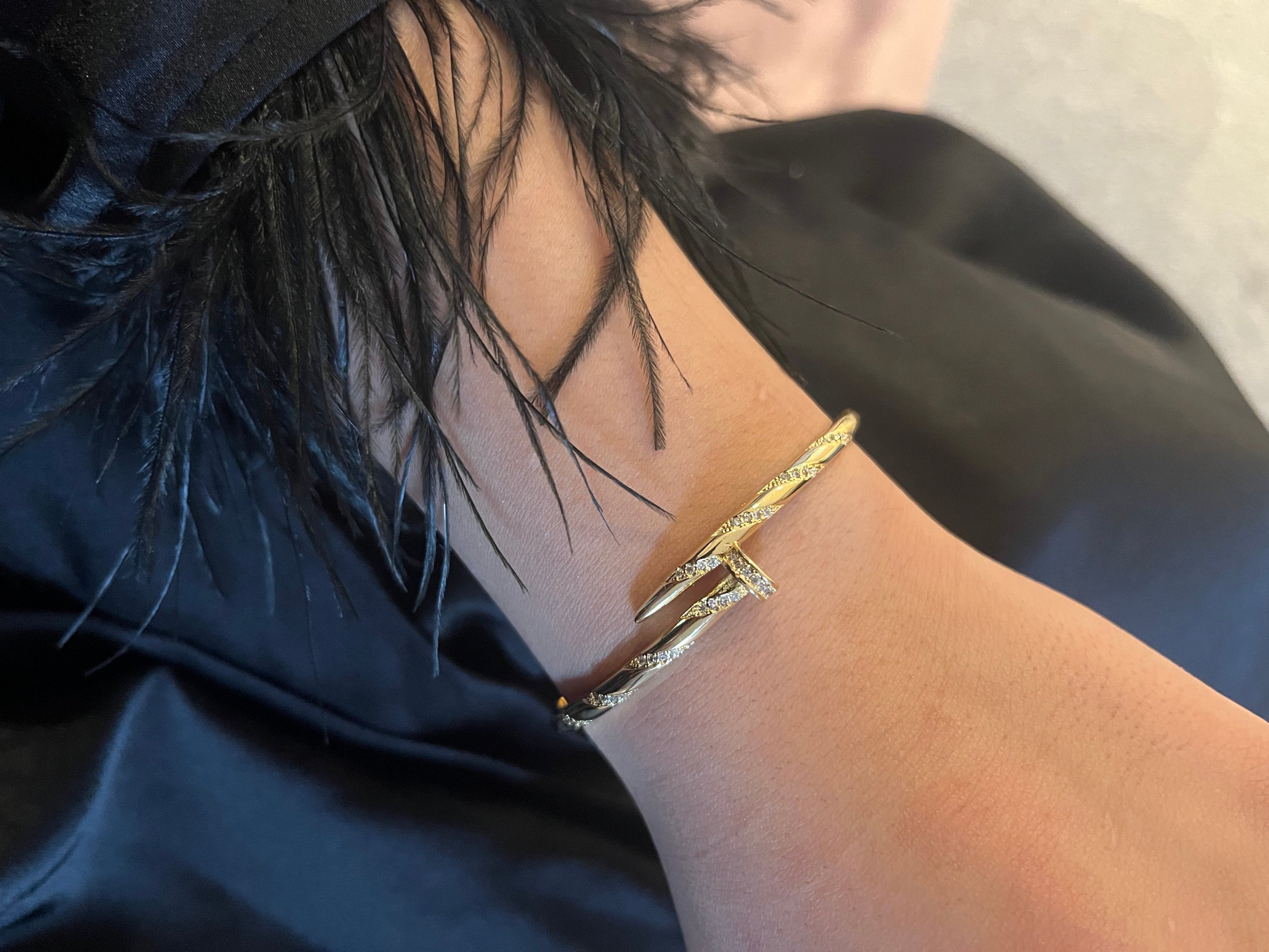 Nail bangle cuff