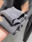 Argyle Knit Polo Sweater