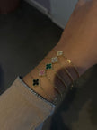 Single clover stamps dainty bracelet