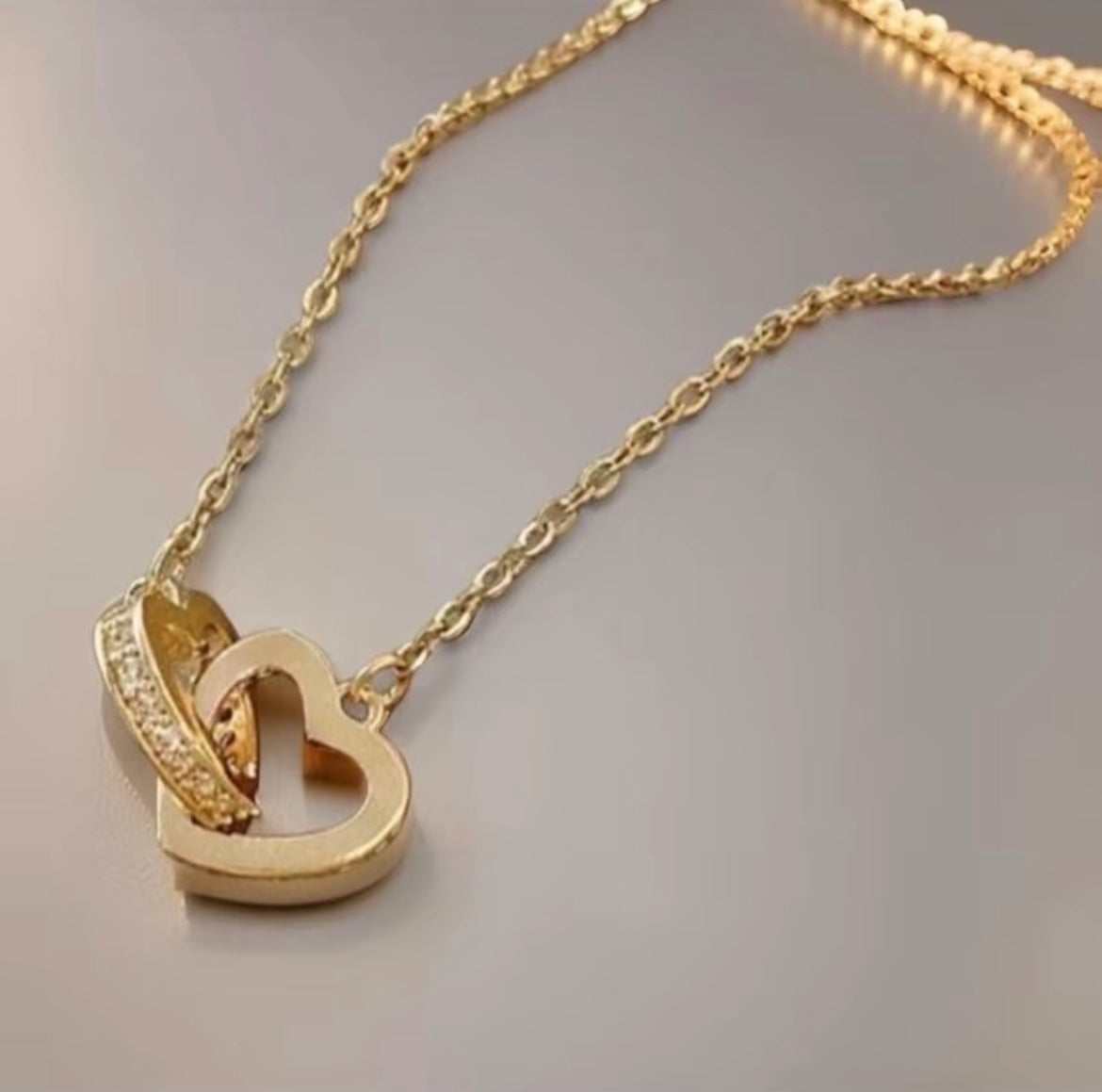 Twin hearts necklace