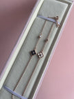 Dainty rose gold clover bracelet S925