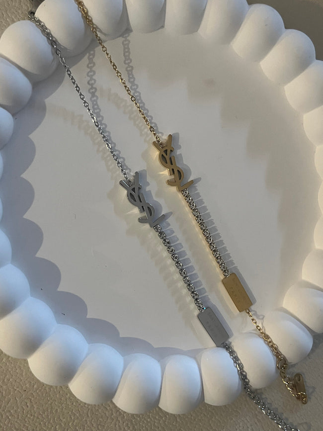 Y half diamond bracelet