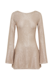 Taupe Twilight Sequin Mini Dress