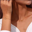 Half moon pearl bracelet