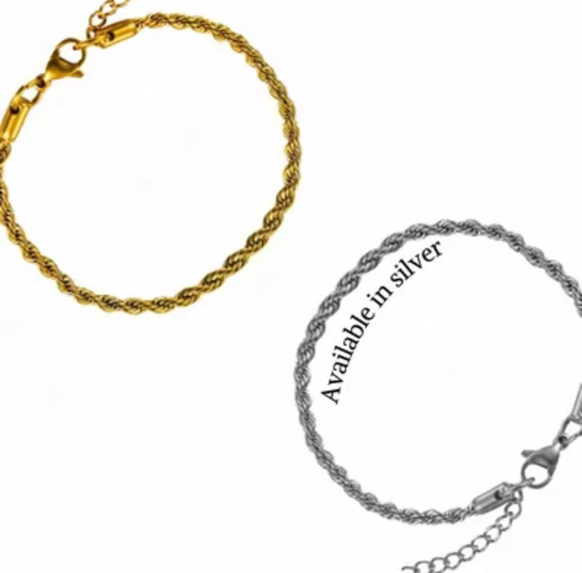 Rope bracelet stackable