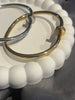 ARIJ stamped half diamond  pin bangle