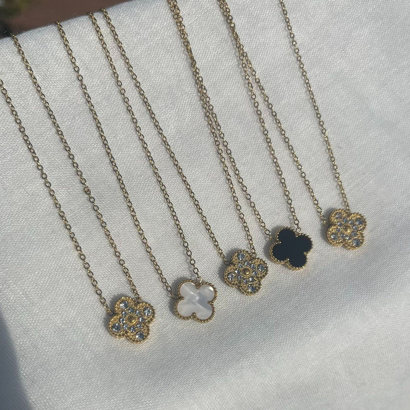 Colour Clover Diamond Pendant Necklace