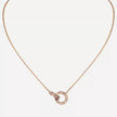 Rose Gold Tone Cubic Zirconia Necklace