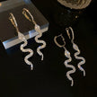 Snake Charm Tassel Earrings