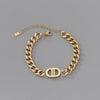 Double Dee Cuban Style Symbol Bracelet